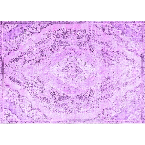 Ahgly Company Indoor Rectangle Persian Purple Traditional Area Rugs, 7' x 9'