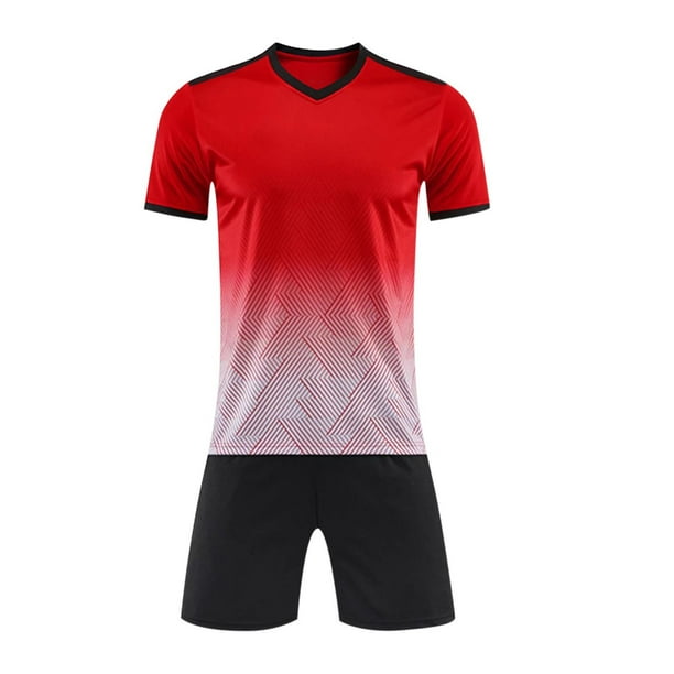 Odeerbi 4-16 Años Niños Verano Atletismo Trajes de Secado Rápido Deportes Correr Tops Pantalones Cortos Conjunto Transpirable Gradiente Manga Corta Top Shorts