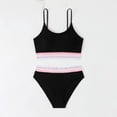 thumbnail image 3 of Traje de baño de 2 piezas para mujer, trajes de baño para mujer, bikini de dos piezas con espalda descubierta y vendaje, conjunto de ropa de playa para mujer, 3 of 6