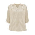 thumbnail image 4 of Blusa con cuello alto y estampado floral para mujer - Poliéster, corte holgado - Casual de primavera/verano - S-XXL, 4 of 5