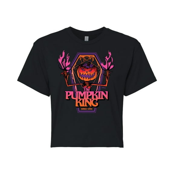 Disney - The Nightmare Before Christmas - Pumpkin King Since 1993 - Juniors Cropped Cotton Blend T-Shirt