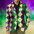 thumbnail image 2 of Lumeqa Mardi Gras Jacket Mens Holiday Blazer Outfits Plus Size Suit Sequin Top Accessories Costume Corduroy Cardigan Apparel, 2 of 5
