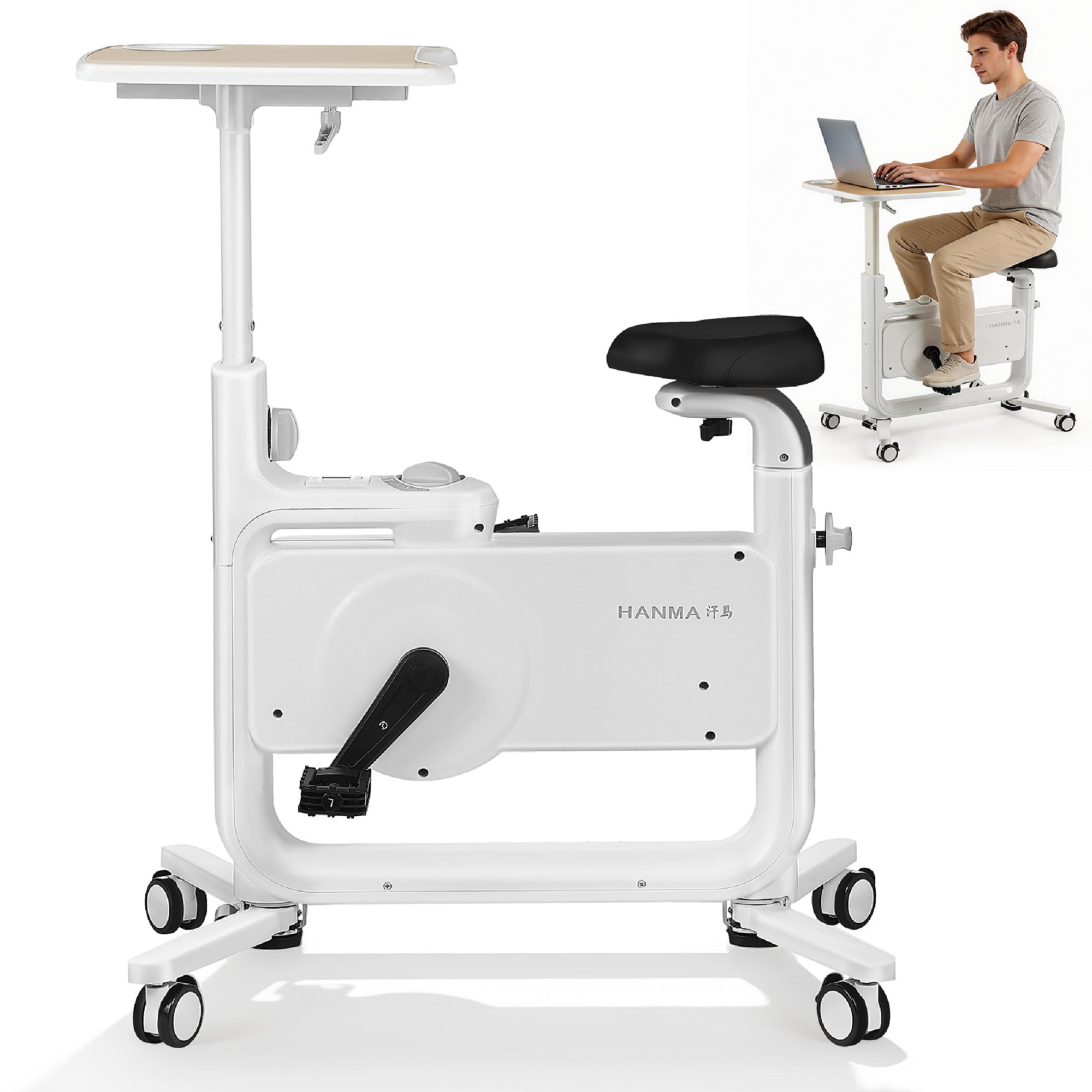 Toyandona Indoor Stationary Bike with Quiet Magnetic Resistance and Adjustable Workspace