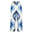 thumbnail image 5 of Qeaghou High Waisted Linen Pants Women Summer Casual Floral Printed Pants Loose Fit Straight Leg Cropped Pants Trousers Prime Day Deals 2024, 5 of 5