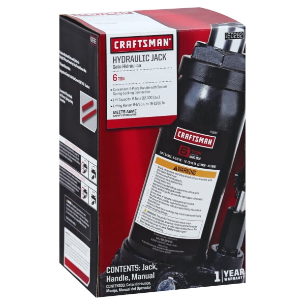 Craftsman 950282 6 Ton Hydraulic Bottle Jack