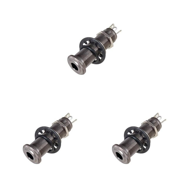 Wosthever Salida estéreo profesional salida roscada 1/4 pulgadas entrada estilo tubo enchufe enchufe guitarra eléctrica accesorios piezas negro Type1 NO1 Wosthever CBP464260
