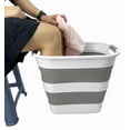 thumbnail image 4 of SAMMART 40L (10.5 Gallon) Collapsible Plastic Laundry Basket - Foldable Pop Up Storage Container/Organizer - Portable Laundry Hamper - Space Saving Washing Tub, 4 of 7