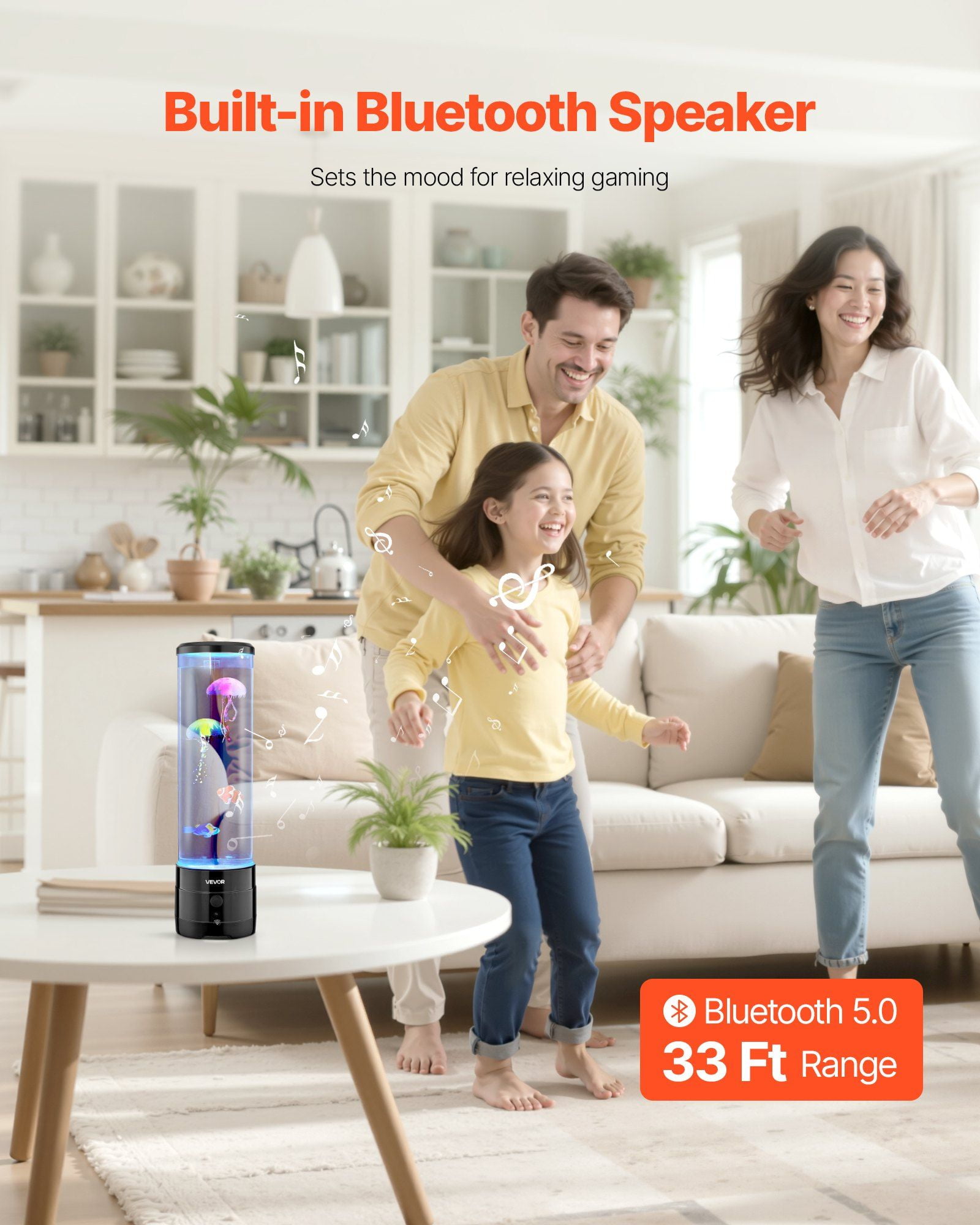 Water Bubble Fish Lamp with 16 LED Colors & Remote – Sensory Night Light for Bedrooms