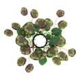 thumbnail image 2 of Anillo de vela de hoja de eucalipto simulado, decoración, candelabro, corona, centros de mesa para fiesta de boda, vacaciones, Pascua Púrpura, 2 of 9
