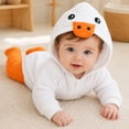 thumbnail image 4 of REDARER Baby Hooded Romper 2 Piece Set Zipper Animal Bodysuit with Matching Socks for Holiday Party Photo ,6-12 Months, 4 of 8