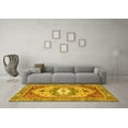 thumbnail image 3 of Ahgly Company Machine Washable Indoor Rectangle Abstract Yellow Modern Area Rugs, 8' x 10', 3 of 4