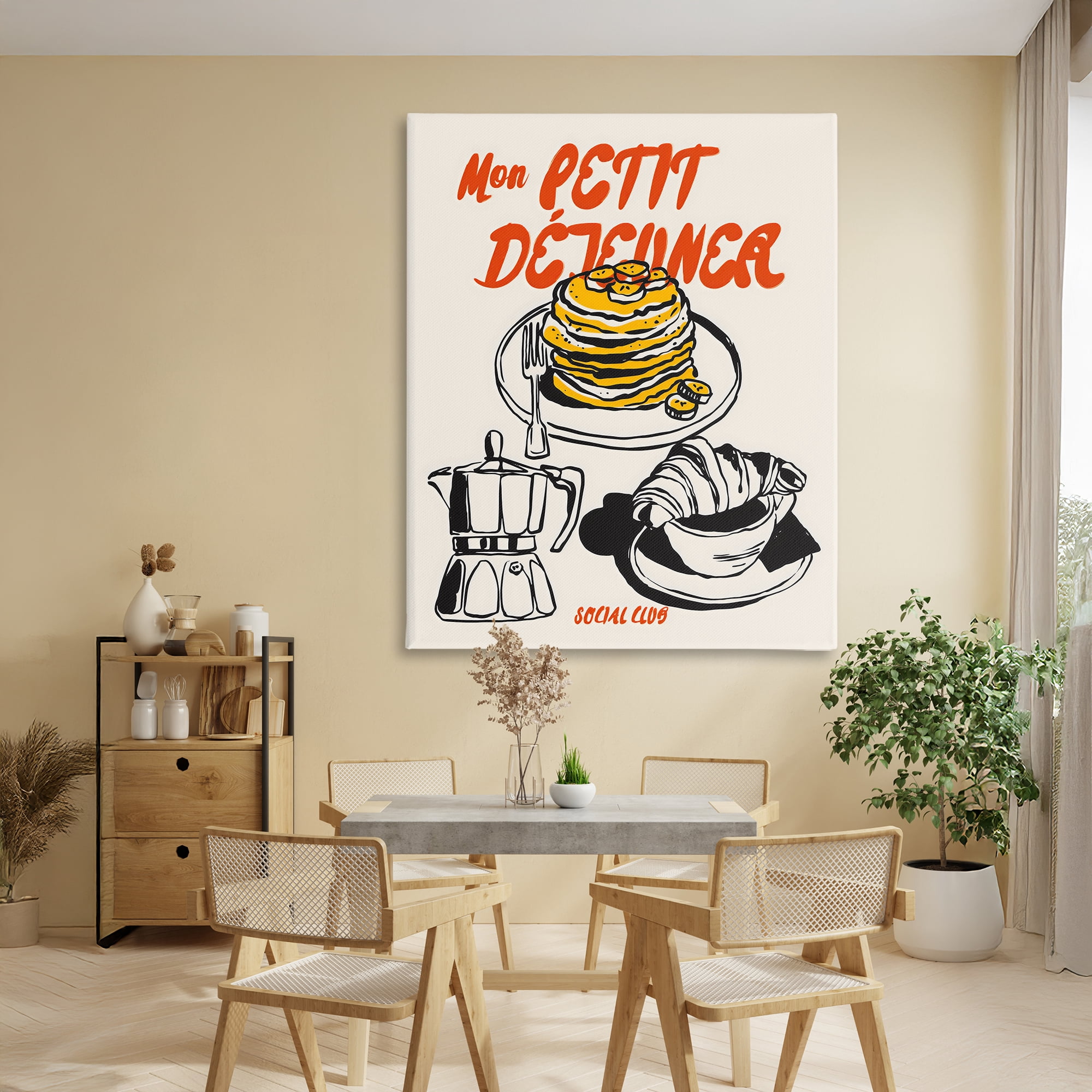Stupell Industries My Breakfast Pancakes Spread Canvas Wall Art, design by The Prints Vibe