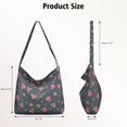 thumbnail image 3 of Artistic Floral Butterfly Canvas Tote – Colorful Bee and Flower Design for Spring, 3 of 5