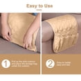 thumbnail image 4 of Celectigo Sofa Armrest Organizer, Remote Control Holder, 5 Pockets Non Slip Recliner Organizer, Couch Caddy Organizer, Bed Desk Storage Pocket for Phone Tablet Kindle Magazines, Beige, 4 of 6
