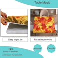 thumbnail image 4 of Elastic Edge Square Fitted Tablecloth, Autumn Maple Leaves Fall Polyester Table Cover, for Indoor Outdoor Kitchen Home Party Dinner Patio, Fit for 32" x 32" Square Table, 4 of 4
