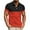 Sky Blue, variant on ZCFZJW Mens Polo Shirts Trendy Color Block Print Summer Short Sleeve Half Button up V Neck Collared T-Shirts Loose Lightweight Casual Athletic Golf Tops Brown M
