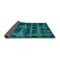 thumbnail image 2 of Ahgly Company Indoor Square Abstract Turquoise Blue Modern Area Rugs, 5' Square, 2 of 4