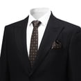 thumbnail image 2 of Cloudstyle Men's Jacquard Tie & Pocket Square Set - Business Casual Necktie 2-Piece Set with 23x23cm Pocket Square, 2 of 10