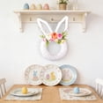 thumbnail image 5 of Xecvkr Easter Bunny Shaped Wreath Suitable for Front Door Hanging Window Display Or General Easter Spring Decoration Features Bunny Ear White, 5 of 6
