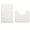 White, variant on Bathroom Rugs Sets 2 Piece , Minimalist, Non Slip Washable Bath Mat and U-Shaped Toilet Rug (White)
