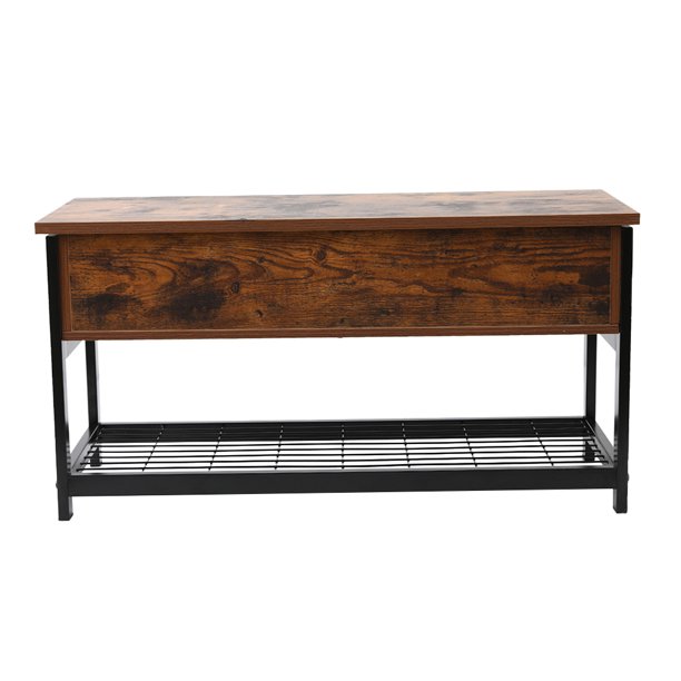 Shoe Bench 2 Tiers Shoe Rack Bench Wire Net Metal Frame Shoe Storage