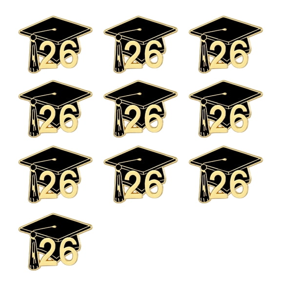 Zeiwohndc Elegant 25mm Graduation Cap Brooch In Gold Silver Black For 2026 Students