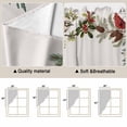 thumbnail image 5 of Christmas Cardinal Swag Valances for Windows, Kitchen Curtains 36 Inch Length 2 Panels Set, Winter Xmas Holly Pine Fruits Berry Short Curtains for Small Windows Rod Pocket Cafe Curtains 28"x36", 5 of 8