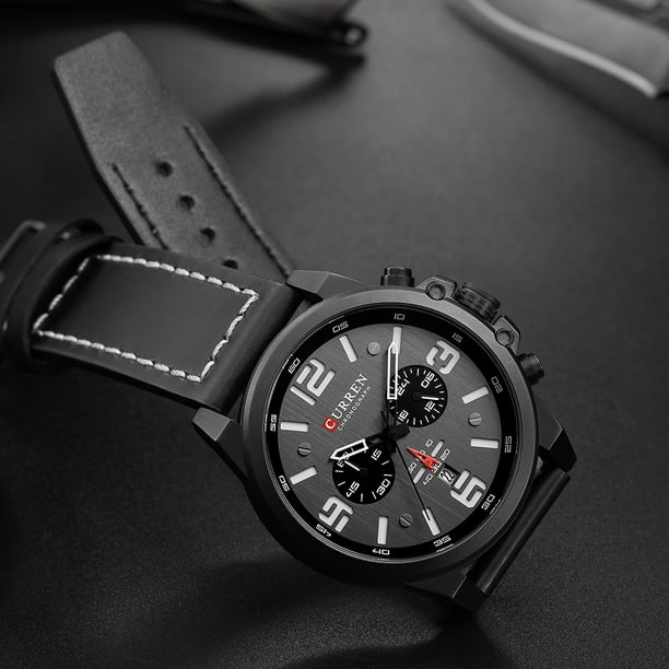 CURREN 8314 Men Watch Quartz Brand Watch Wristwatch Calendar Hour Minute Time Display Leather Watch