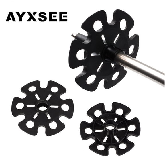 OUNONA 8pcs Walking Stick Protectors Trekking Pole Snow Baskets Plastic Black Prevent Sinking for Outdoor Activities