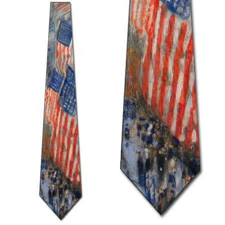 Art Necktie - Flag Ties Mens Art Patriotic Necktie by Three Rooker