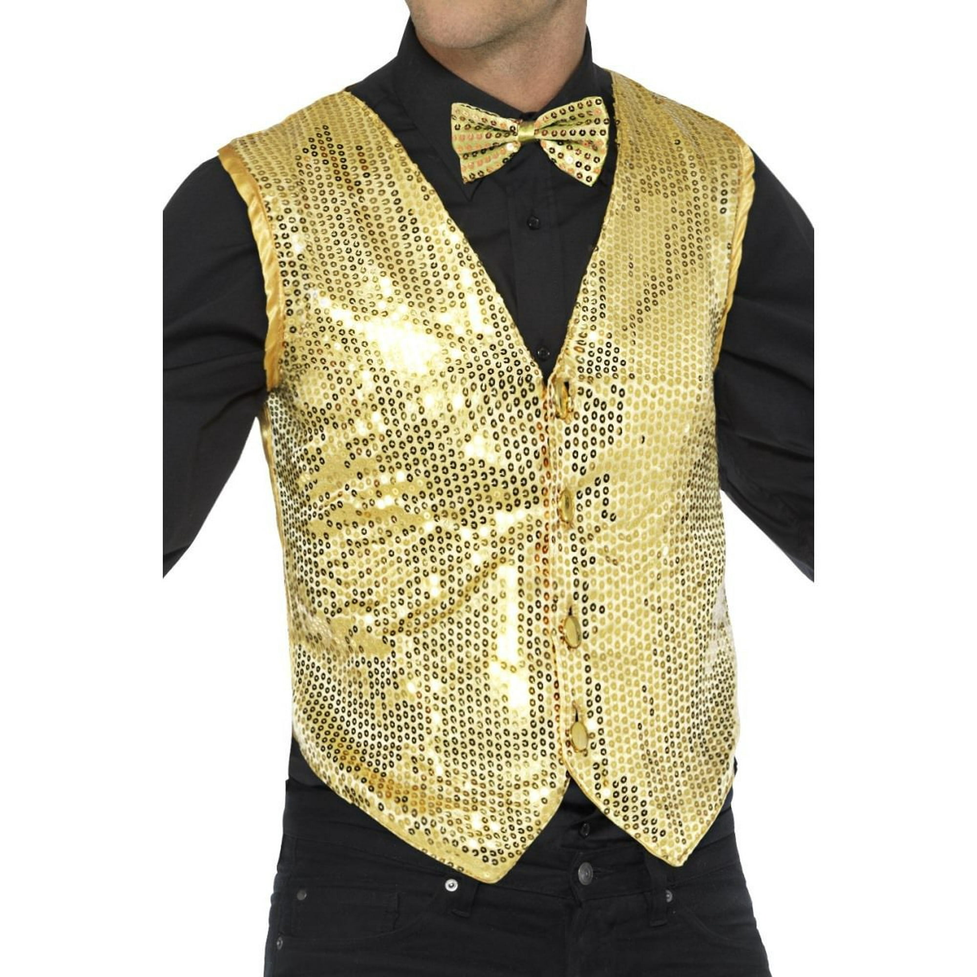 Smiffys Gold Sequin Waistcoat Large