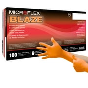 MICROFLEX Blaze Disposable Nitrile Exam Glove Standard Cuff Length 2X-LARGE N485 100 per Box