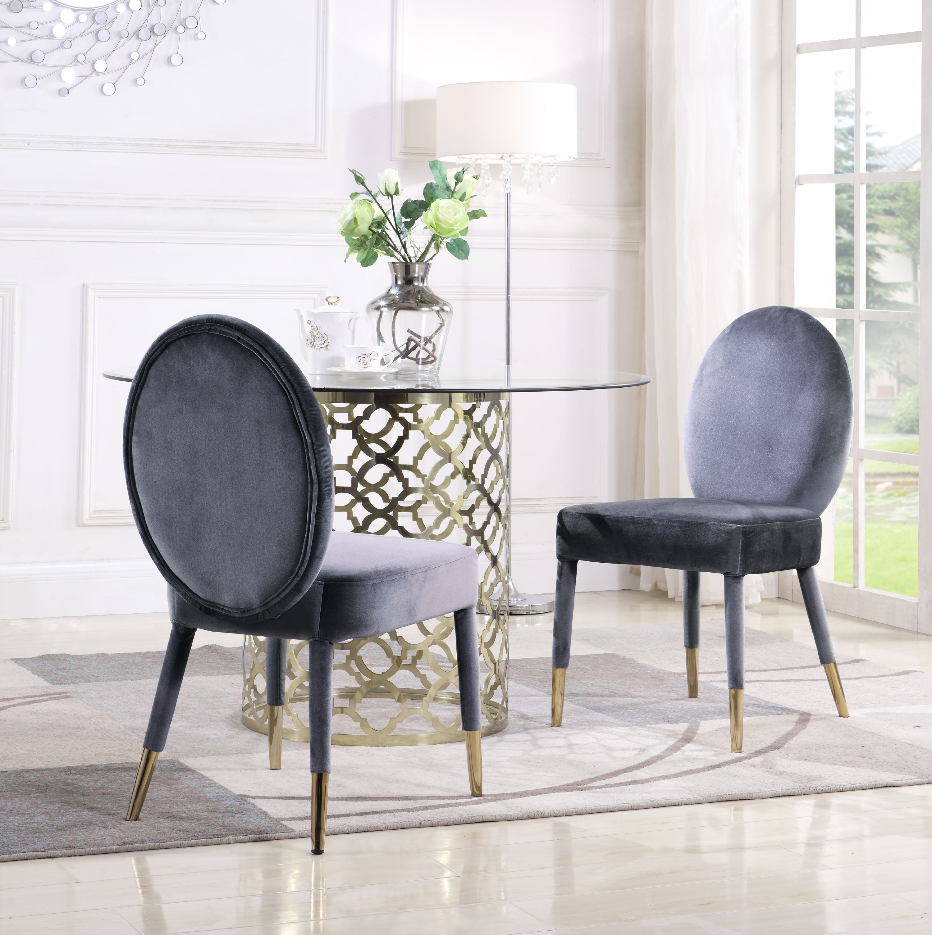 Chic Home Jerett Dining Chair Velvet, Chic Home Dining Chairs