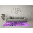 thumbnail image 3 of Ahgly Company Indoor Round Oriental Purple Industrial Area Rugs, 4' Round, 3 of 4