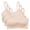 Beige, variant on 3 Pack Women's Comfort Seamless Bralette Removable Padded Wireless Bra