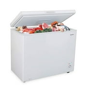 Chest Freezer MOOSOO 7.0 Cu ft Deep Freezer Chest Freezer with Energy Saving and Low-Noise, MD07, White