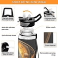 thumbnail image 4 of Halloween Pumpkins Person Sports Water Bottle Portable Travel Mug 32oz BPA Free Leak Proof Straw Transparent Tritan for Gym Yoga Cycling Camping, 4 of 7