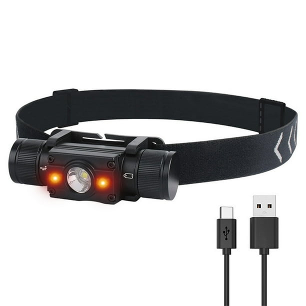 Faro LED Faro Seguridad Senderismo Sensor de movimiento portátil IPX6 Impermeable Flash Linterna Caza Cabeza Noche Noche Blanco Luz roja AweSitey OD002943-01B