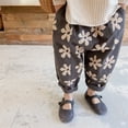 thumbnail image 4 of Pantalones Harem para niños de 1 a 7 años, pantalones informales de algodón lavados de estilo coreano, pantalones con estampado Floral para primavera y otoño, 2025, 4 of 6
