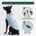 thumbnail image 3 of Kuoser UPF 50+ Sun Protection Dog Shirt, UV Protection Pet T-Shirt with Zipper and Reflective Strips, Breathable, Quick-Dry and Lightweight Vest for Large Dogs, Blue, 3XL, 3 of 7