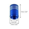 thumbnail image 4 of Unique Bargains 8pcs Blue Car Round Tire Valve Stem Cap with Rubber Seal Aluminum Alloy Wheel Rims Dust Proof Covers, 4 of 6