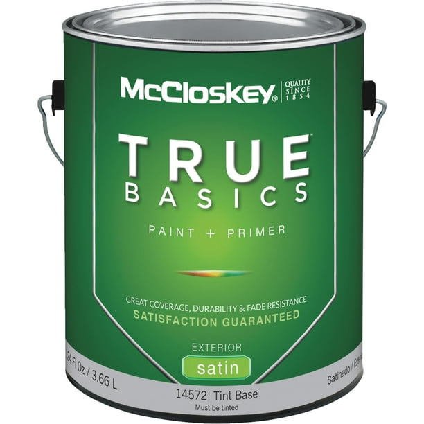 McCloskey TRUE BASICS Latex Paint &amp; Primer Satin Exterior