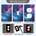 thumbnail image 3 of Yayeee Toggle Light Switch Wall Plate 1-Gang 4.5"x2.7" Home Decorative Outlet Cover, Galaxy Pattern, 3 of 7