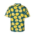 thumbnail image 3 of Daiia Lemon Hawaiian Shirt for Men Gentle Cotton Regular Short Sleeve Casual-3X-Large, 3 of 9