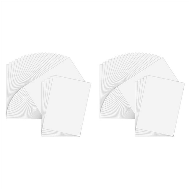 50 Sheets Printable Vinyl Sticker Paper Self-Adhesive Waterproof White Printing Paper Sheet, for Inkjet Printer,50 x sticker paper,White
