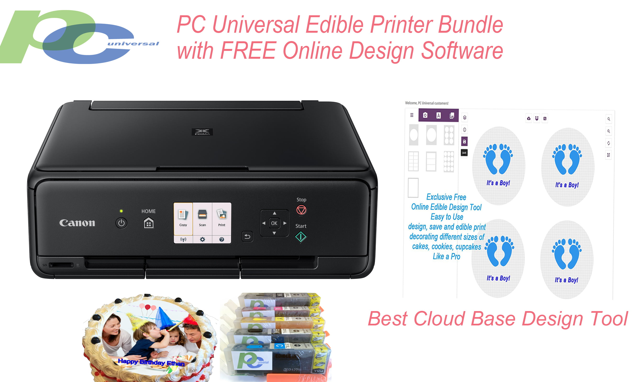 Edible Printer Bundle Brand New Canon All In One Printer With