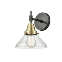 447-1W-BAB-G4474-Innovations Lighting-Caden - 1 Light Wall Sconce-9.25 Inches Tall and 8 Inches Wide-Black Antique Brass Finish-Seedy Glass Color