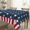 thumbnail image 5 of 4th of July Tablecloth Patriotic Decorations 60"x87" Red White and Blue Tablecloth for Memorial Day Independent Day Rectangle Table Cloth for 250 America Anniversary USA Patriotic Party Supplies, 5 of 9