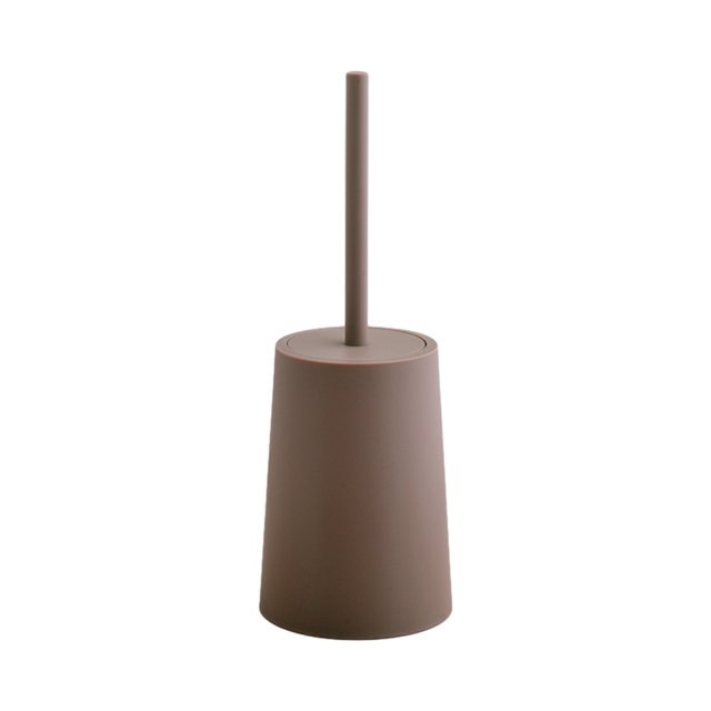 Moyic Escobilla amplia del retrete del cuarto de baño del con los accesorios modernos y funcionales bajos hechos con los Pp Juegos de accesorios de baño marrón 37x18x13cm