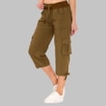 thumbnail image 2 of NordicNest Womens Capris with Pockets Loose Fit Casual Capri Pants Dressy Lightweight Ladies Baggy Cargo Pants for Hiking, 2 of 8